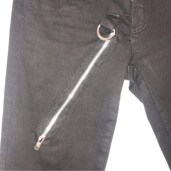 TRIPP NYC Vintage Goth Multi Zipper D Rings Black Jeans Pant Woman Girls… - Picture 8 of 12
